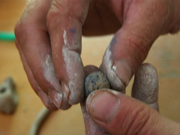 Every bead is rolled by hand