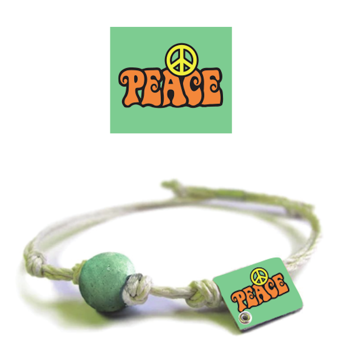 World Peace Leather Bracelet | BLINGG